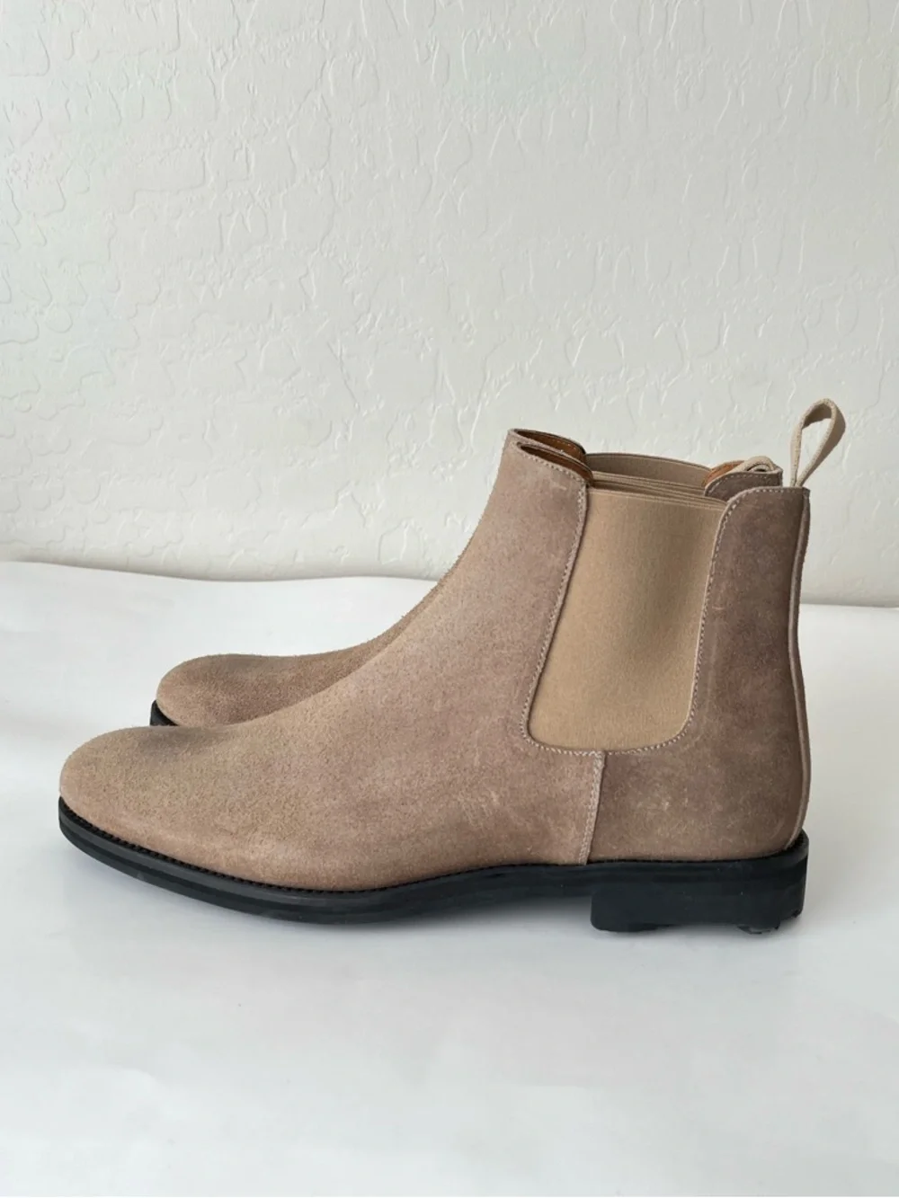 TAFT Drake Boots Suede Leather Chelsea Boots Taupe Tan Size Men’s EU 41